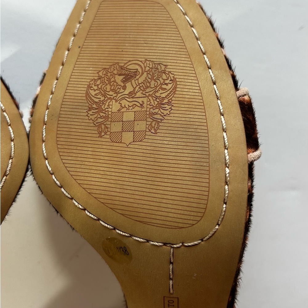 Vince Camuto NWOT Lauralie Real Cow Hair Fur Pump Sandals Leopard Size 7.5 - Picture 15 of 15
